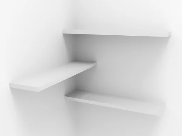 Pusta Prezentacja biały półki — Zdjęcie stockowe