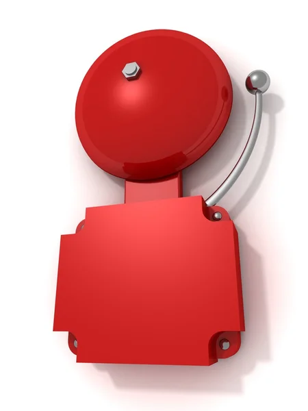 Older style alarm bell bright red — Stock Photo, Image