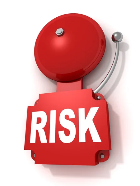 stock image Red alarm bell. risk concept