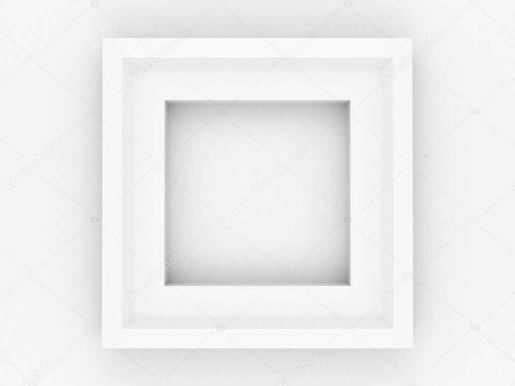 Square simple blank white frame