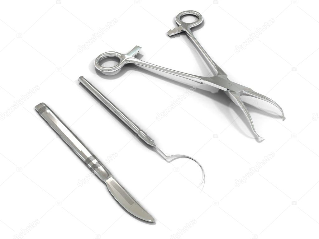 Surgeon's surgical tools and instruments Stock Photo by ©borzaya 7953289