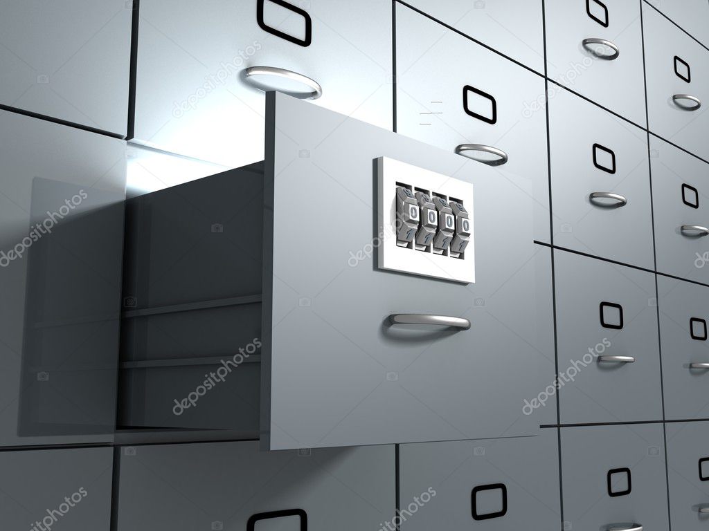 Archive drawer black cabinet