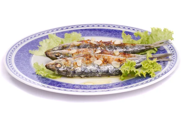 Läckra grillade sardiner — Stockfoto
