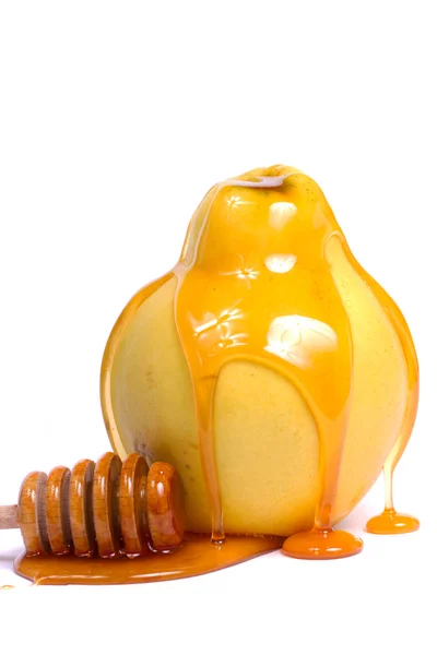 Kvitten frukt med honung strömstare — Stockfoto