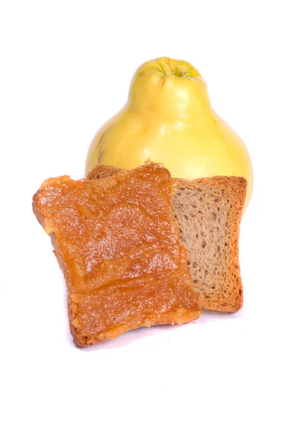 Pão torrado com marmelo — Fotografia de Stock