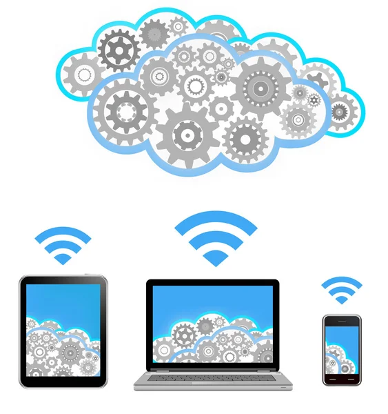 Vektör cloud computing — Stok Vektör