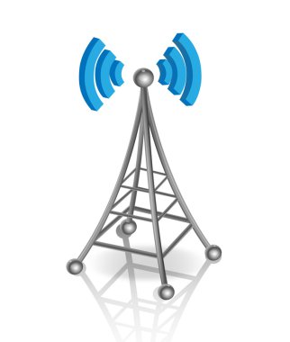 Vector communications tower clipart