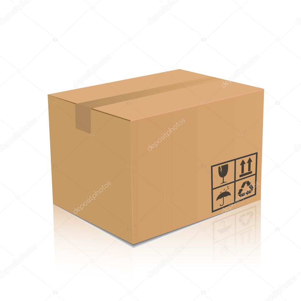 Vector cardboard box