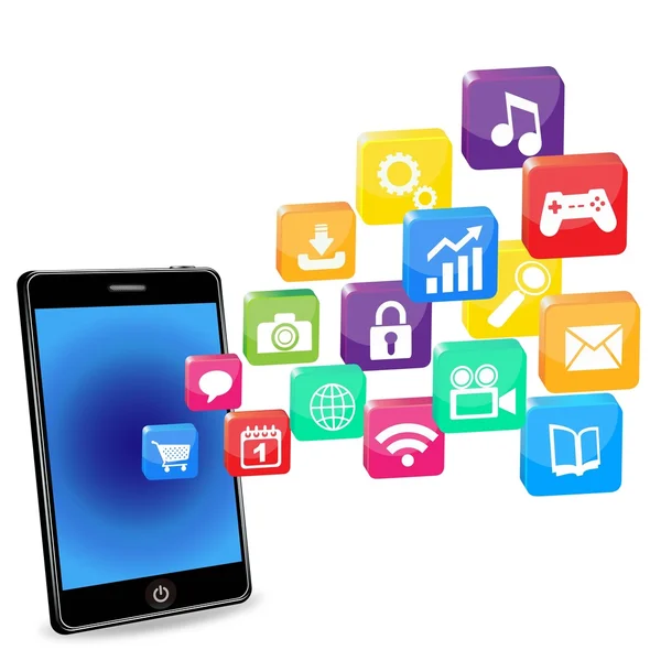 Applicazioni per smartphone vettoriale — Vettoriale Stock