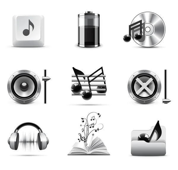 Iconos de la música jalá Bella serie — Archivo Imágenes Vectoriales