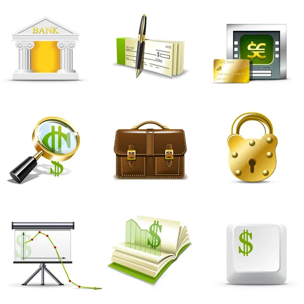 Les icônes de la banque série XoBella — Image vectorielle