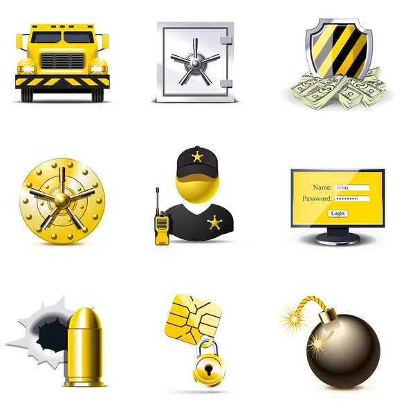 Banking security icons | Bella series — Stock Vector