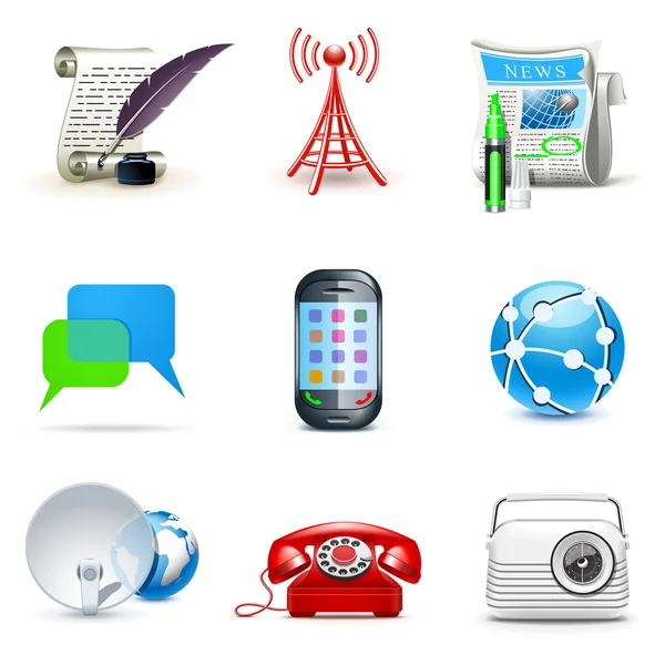 Icônes de communication série XoBella — Image vectorielle
