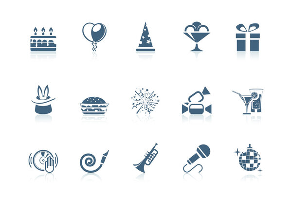 Iconos de cumpleaños jalá serie Piccolo — Vector de stock
