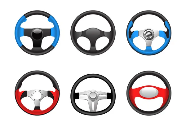 Steering wheel icons — Stock Vector