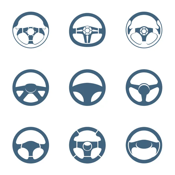 Steering wheel icons | Piccolo series — Stock Vector
