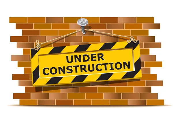 Under construction wall — Stock Vector