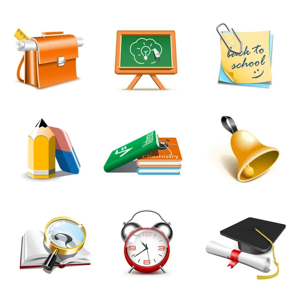 Školy ikony | Bella série — Stockový vektor