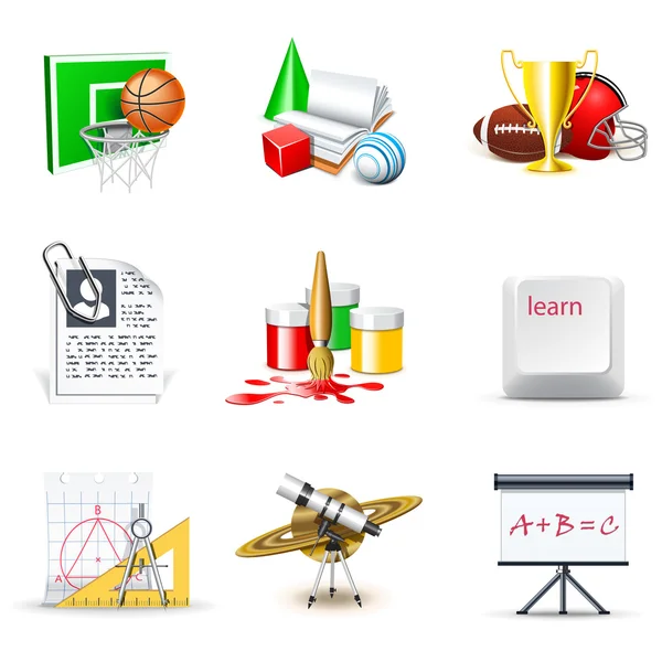 Icônes de l "école série 2 XoBella — Image vectorielle