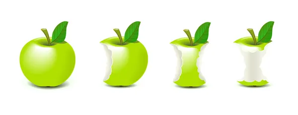 Укушенное яблоко — стоковый вектор