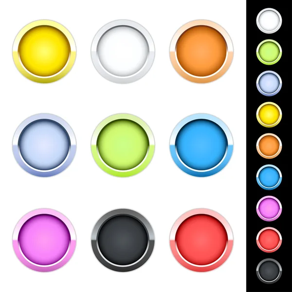 Glossy buttons — Stock Vector