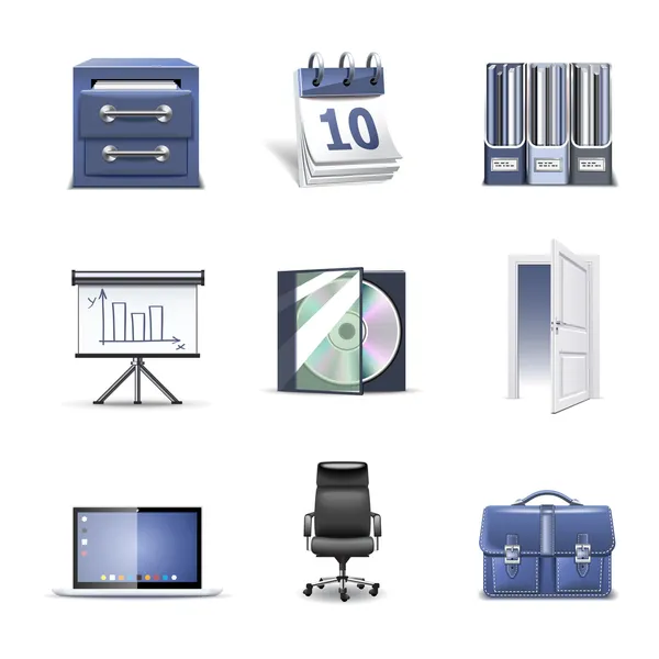 Ícones de escritório 2 série de Bella — Vetor de Stock