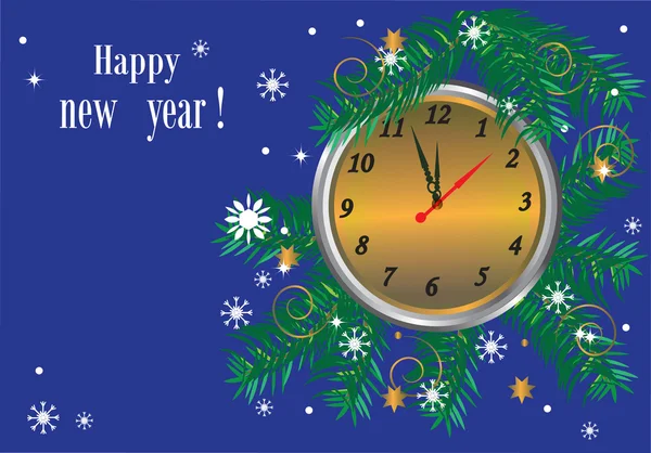 Frohes neues Jahr, frohe Weihnachten, blauer Hintergrund, Urlaub, — Stockfoto