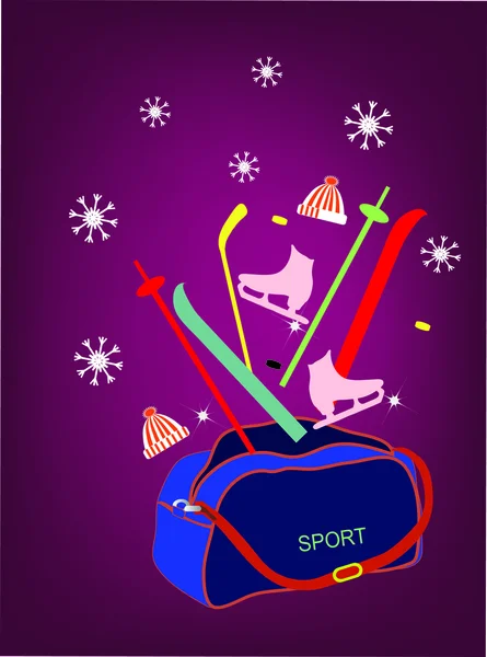 Ikony Sporty zimowe, sport tło. — Zdjęcie stockowe