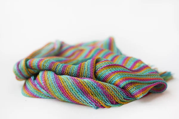 Gestreepte zijden sjaal — Stockfoto