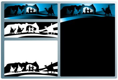 Nativity banners and letter clipart