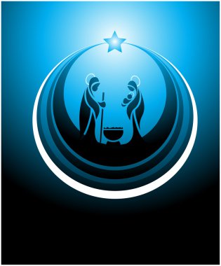 Nativity scene icon clipart