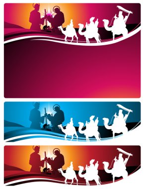 Nativity banners and letter clipart