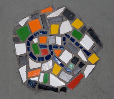 Rounded Color Ceramic decoration Hundertwasser Haus - Vienna clipart