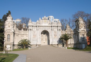 Dolmabache Palace Entrance - wide view clipart