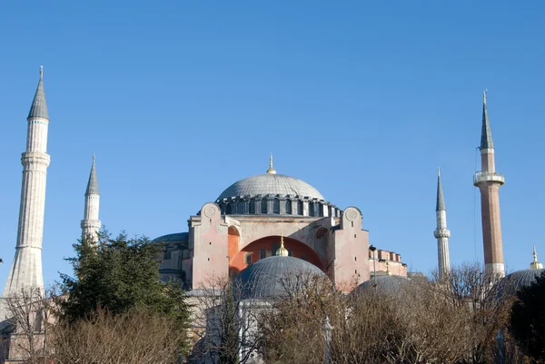 Hagia sophia panoramatický pohled - Turecko, istanbul — Stock fotografie