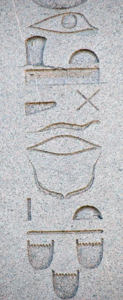 Hieroglyfer från Obelisken thutmosis III i istanbul — Stockfoto