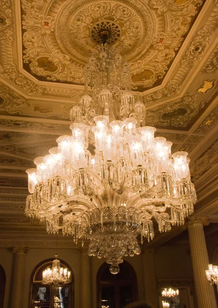 Chandelier in the Main Entrance Hall - Dolma bahche Palace Stock Picture