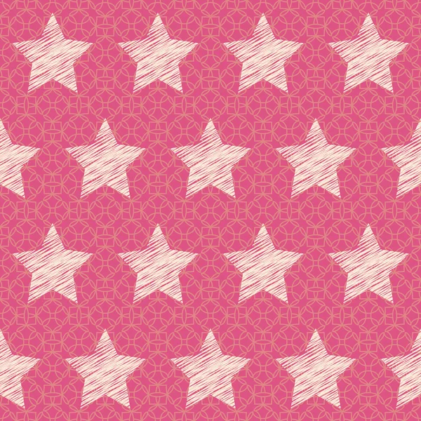 Vector abstract seamless pattern with stars Stock Illustration