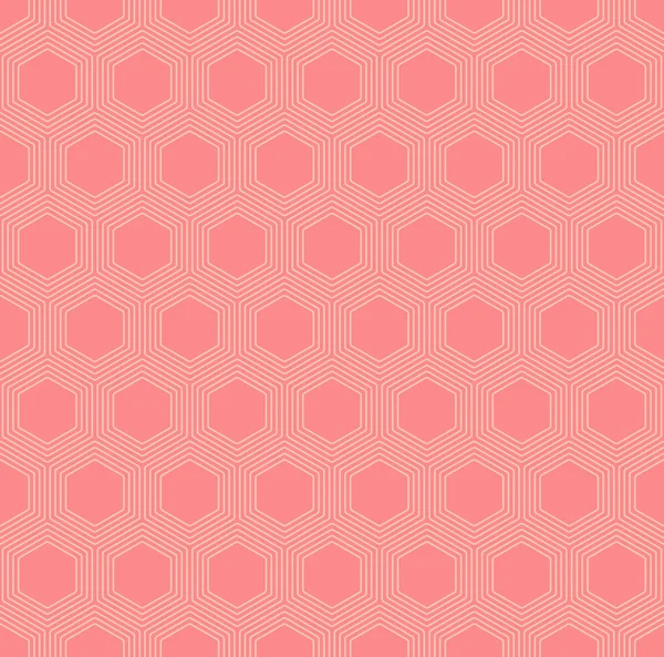 Vector kleurrijke oranje zeshoeken naadloze patroon — Stockvector