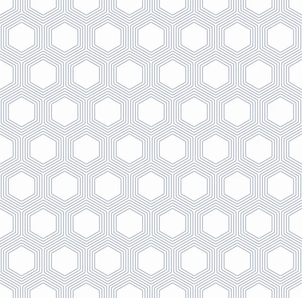 ベクター グレイ ブルー六角形のシームレスなパターン — ストックベクタ