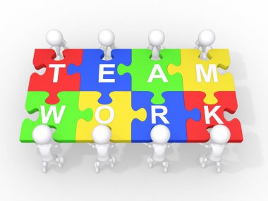 Concept of teamwork, leadership, cooperation,... clipart