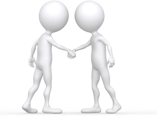 3d Close-up two businessmen shaking hands Royalty Free Stock Images
