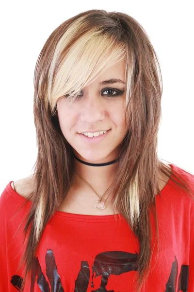 Cabeça e ombros retrato de uma jovem atraente com wi — Fotografia de Stock