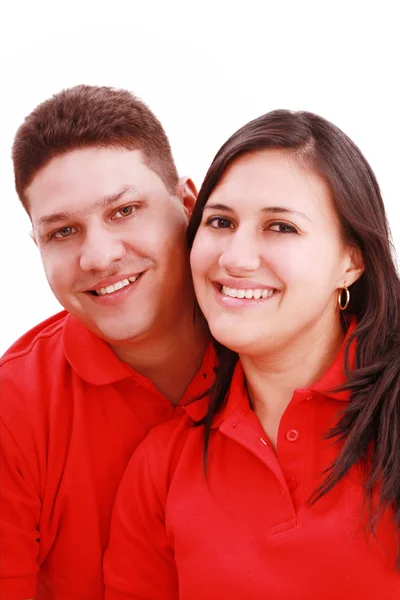 快乐美丽的年轻夫妇的肖像 — 图库照片