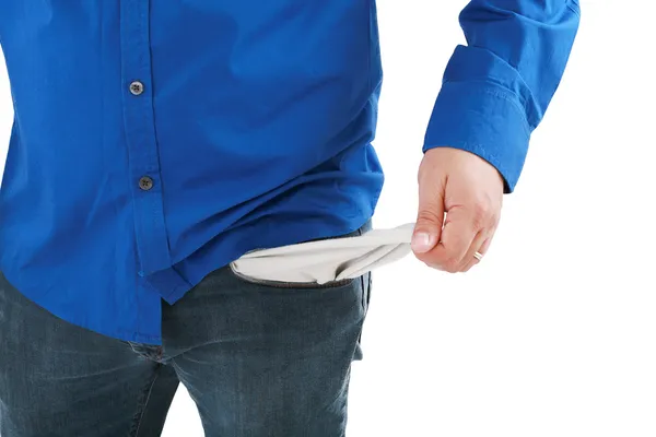 A business emptying his pockets — Stock Photo, Image
