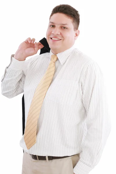 Pohledný mladý podnikatel nosí oblek — Stock fotografie