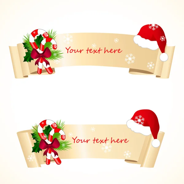 Vánoční bannery — Stockový vektor
