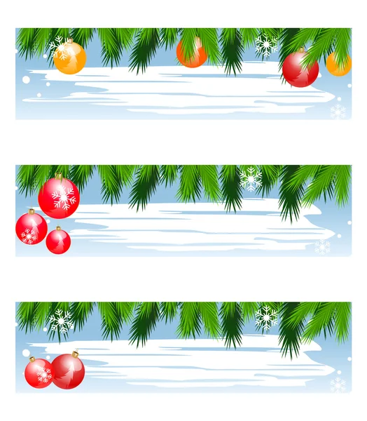 Bannières de Noël — Image vectorielle
