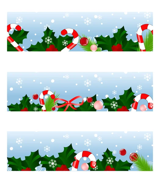 Bandiere di Natale — Vettoriale Stock