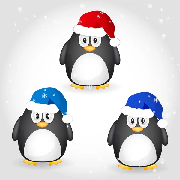 Pinguim-de-natal — Vetor de Stock